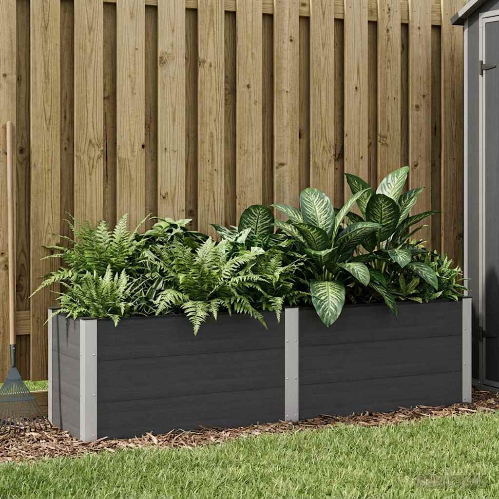 Verhoogde plantenbak Zwart 200 x 50 x 54 cm