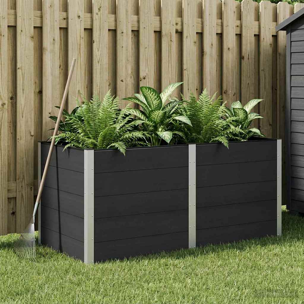 Verhoogde plantenbak Zwart 200 x 100 x 91 cm