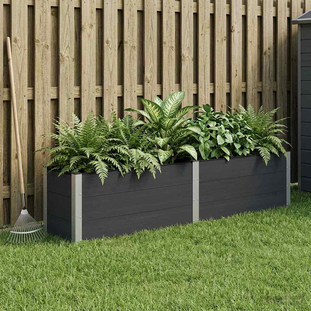 Verhoogde plantenbak Zwart 250 x 50 x 54 cm