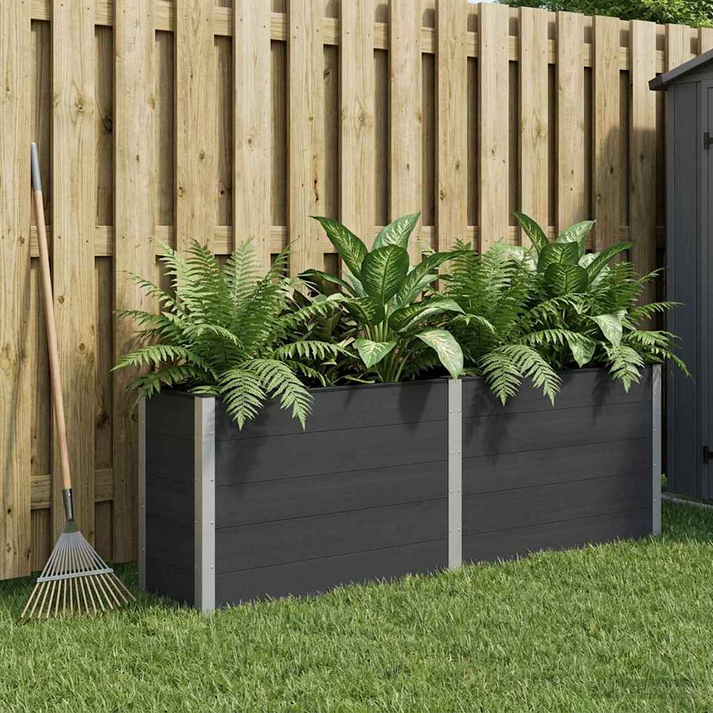 Verhoogde plantenbak Zwart 250 x 50 x 91 cm