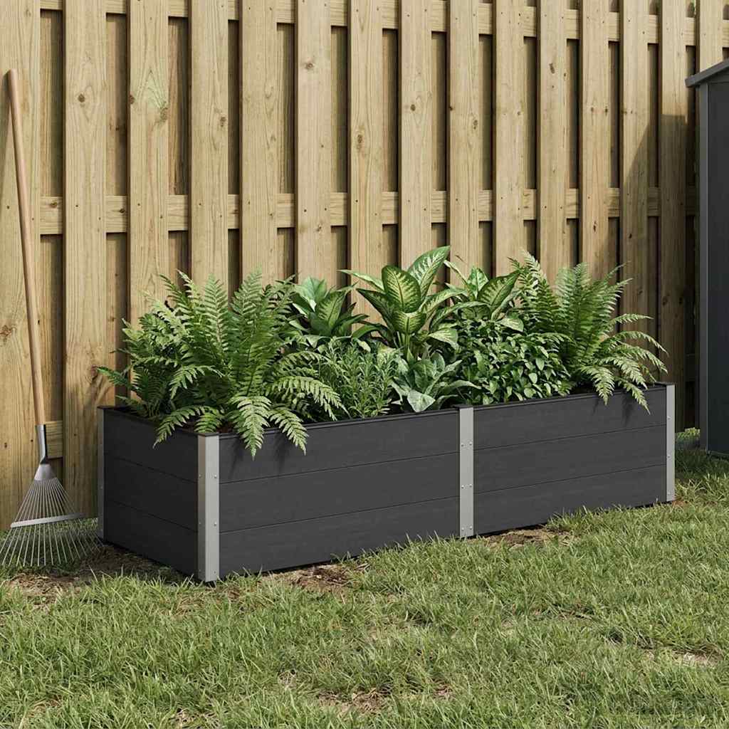 Verhoogde plantenbak Zwart 250 x 100 x 54 cm