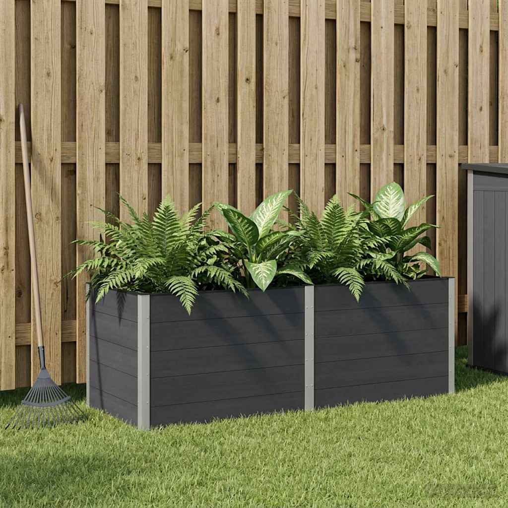Verhoogde plantenbak Zwart 250 x 100 x 91 cm