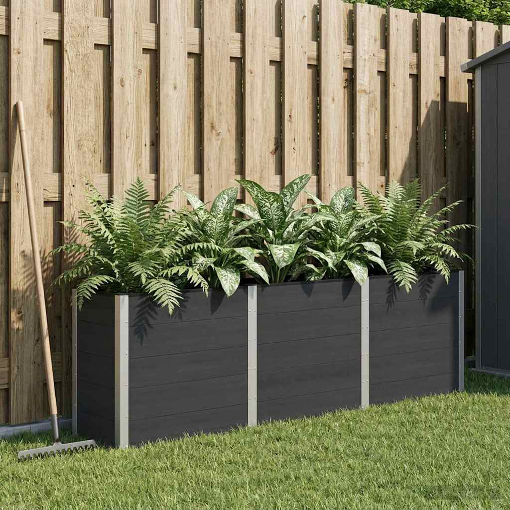 Verhoogde plantenbak Zwart 300 x 50 x 91 cm – afbeelding 1