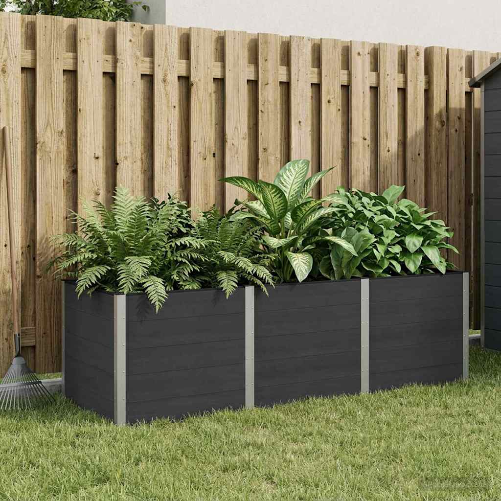 Verhoogde plantenbak Zwart 300 x 100 x 91 cm