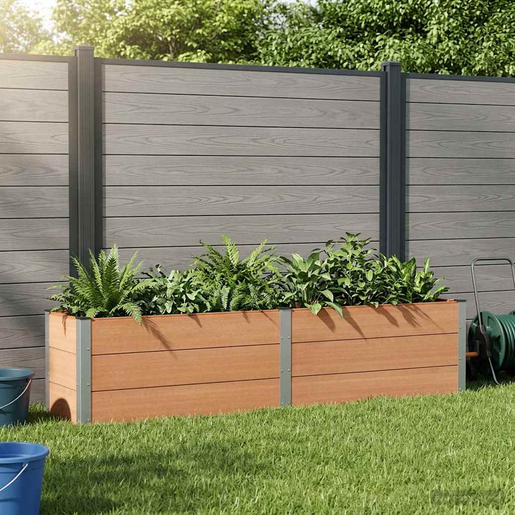 Verhoogde plantenbak Bruin 250 x 50 x 54 cm – afbeelding 1