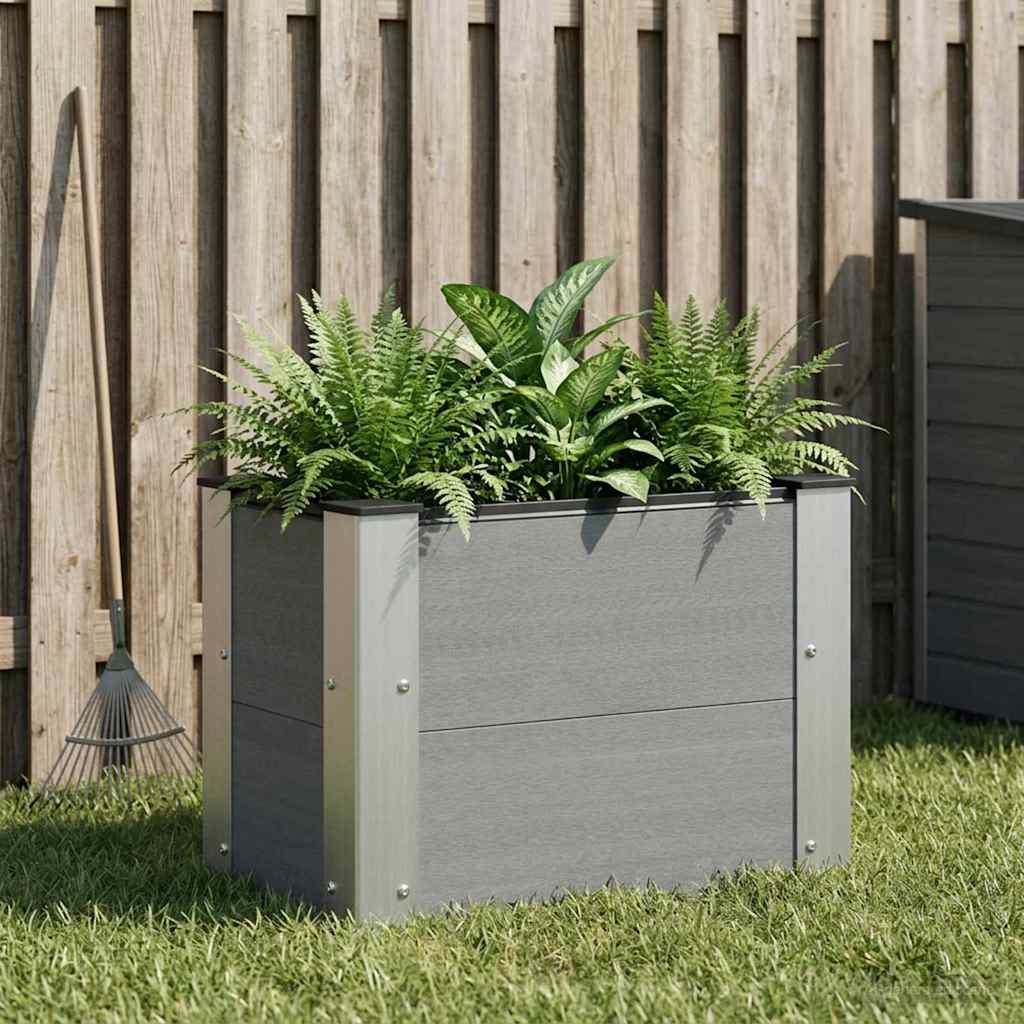 Verhoogde plantenbak Grijs 50 x 30 x 36 cm