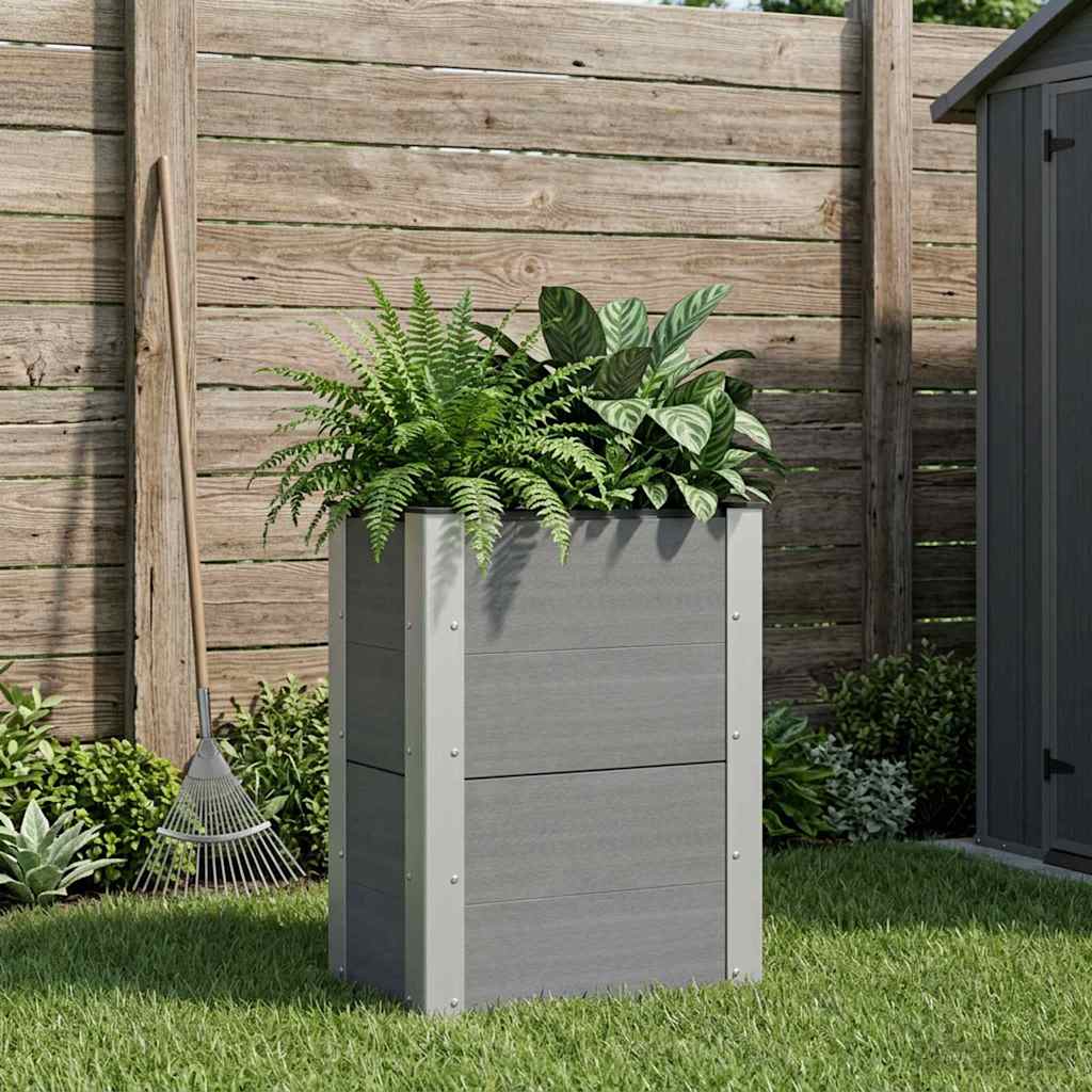 Verhoogde plantenbak Grijs 50 x 30 x 72 cm