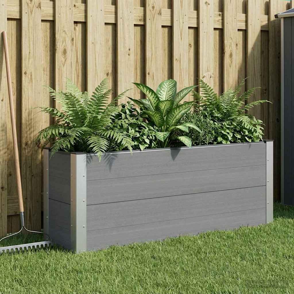 Verhoogde plantenbak Grijs 100 x 30 x 72 cm