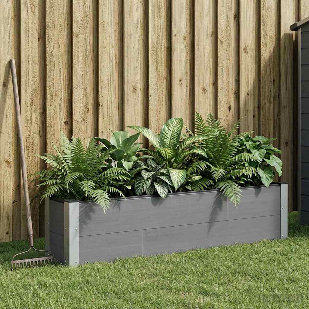 Verhoogde plantenbak Grijs 150 x 30 x 36 cm – afbeelding 1