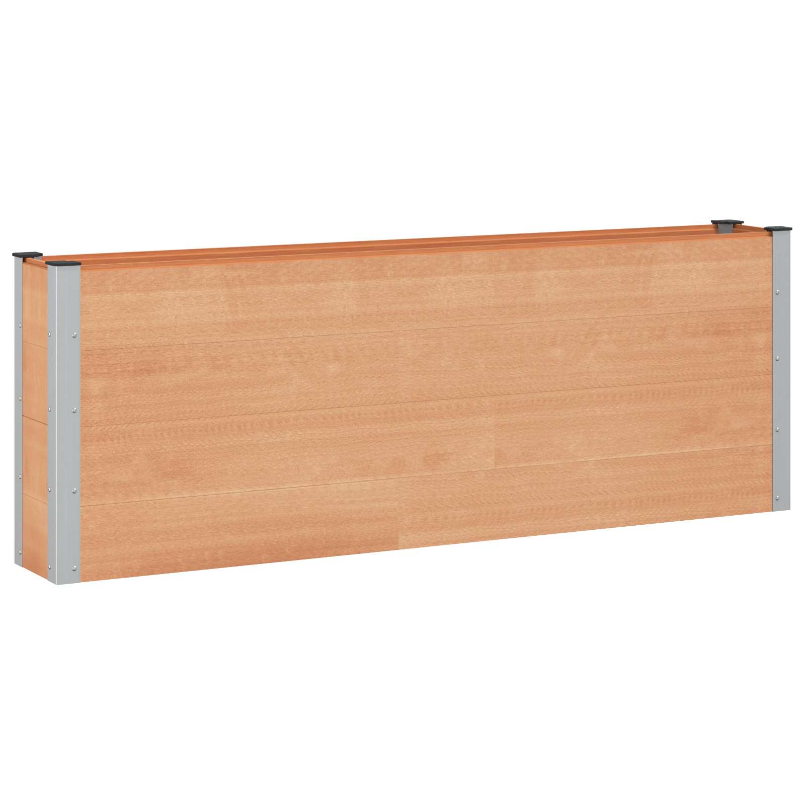 Verhoogde plantenbak Bruin 200 x 30 x 72 cm WPC en Aluminium