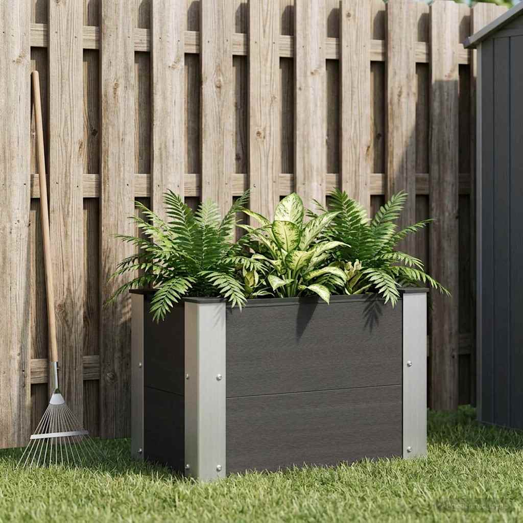 Verhoogde plantenbak Zwart 50 x 30 x 36 cm