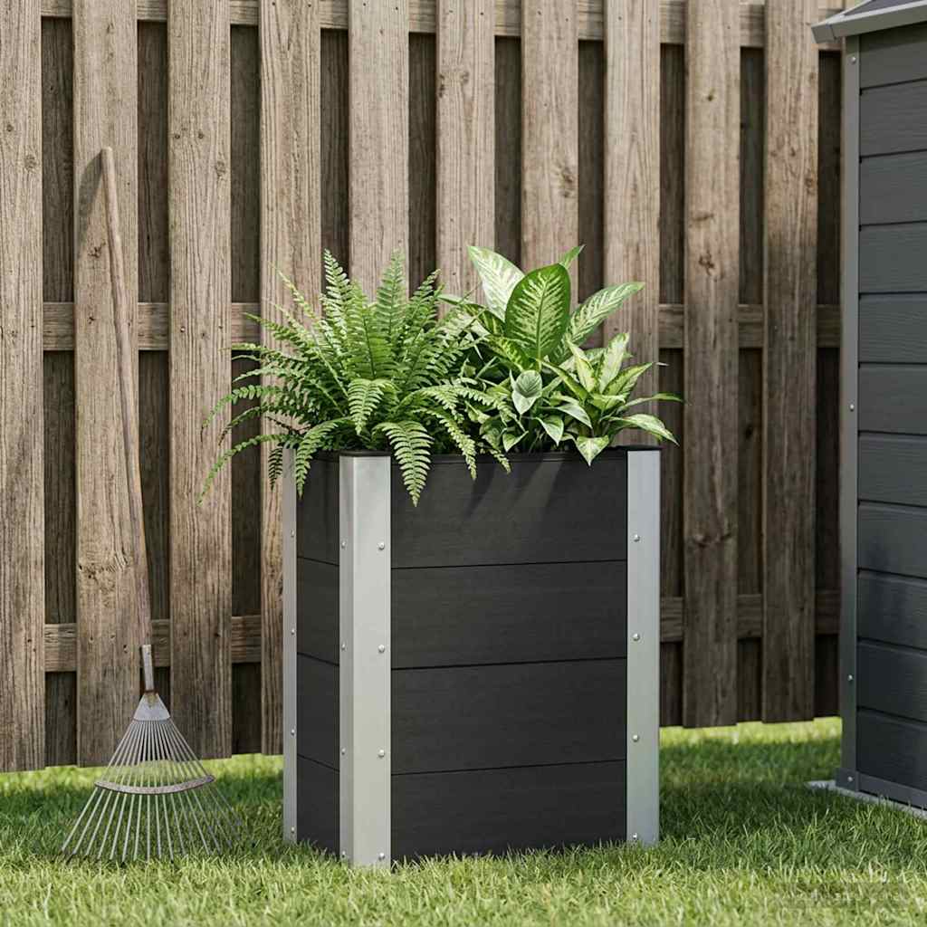 Verhoogde plantenbak Zwart 50 x 30 x 72 cm