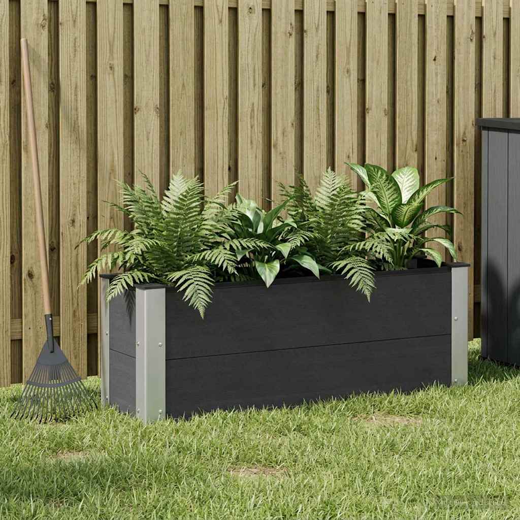 Verhoogde plantenbak Zwart 100 x 30 x 36 cm