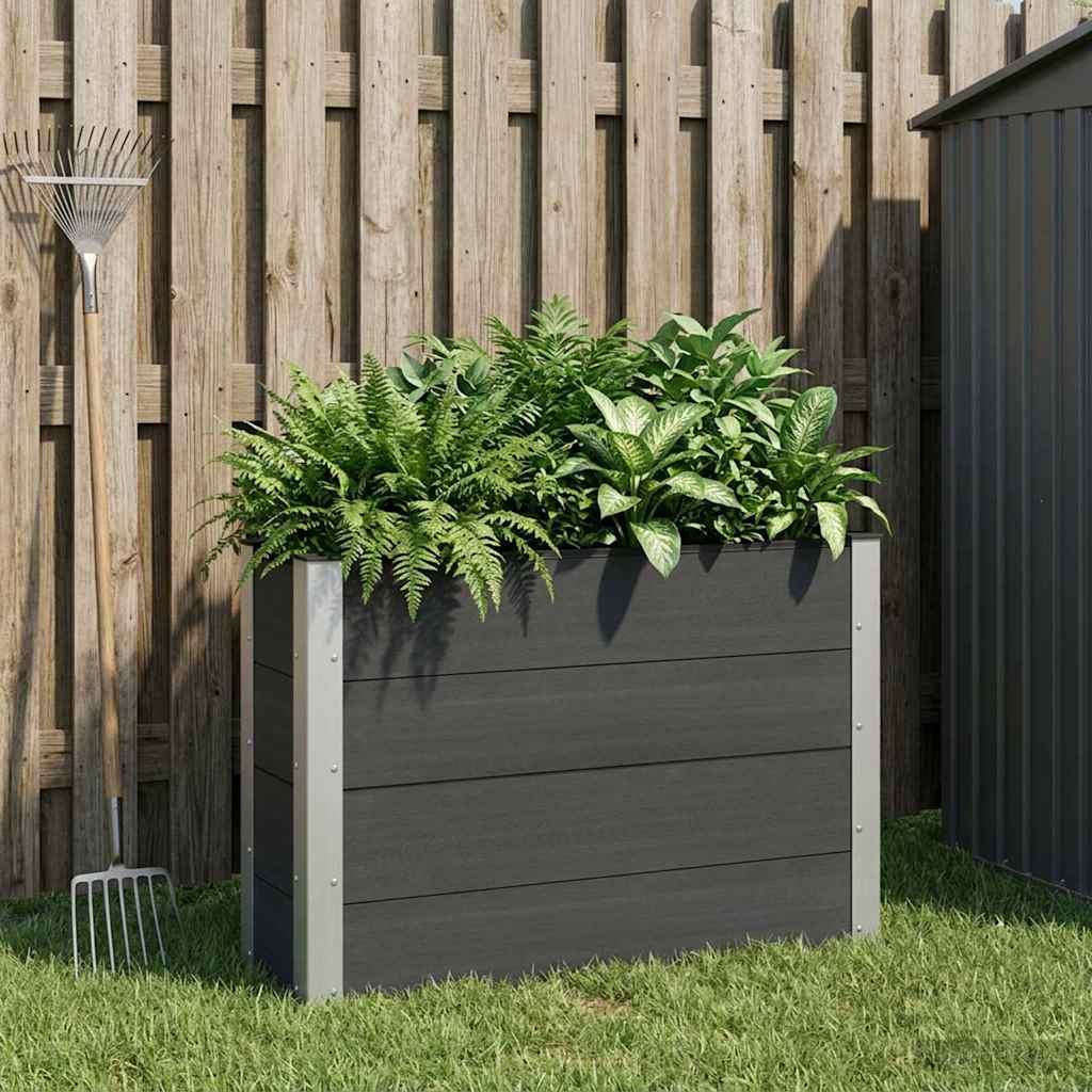 Verhoogde plantenbak Zwart 100 x 30 x 72 cm