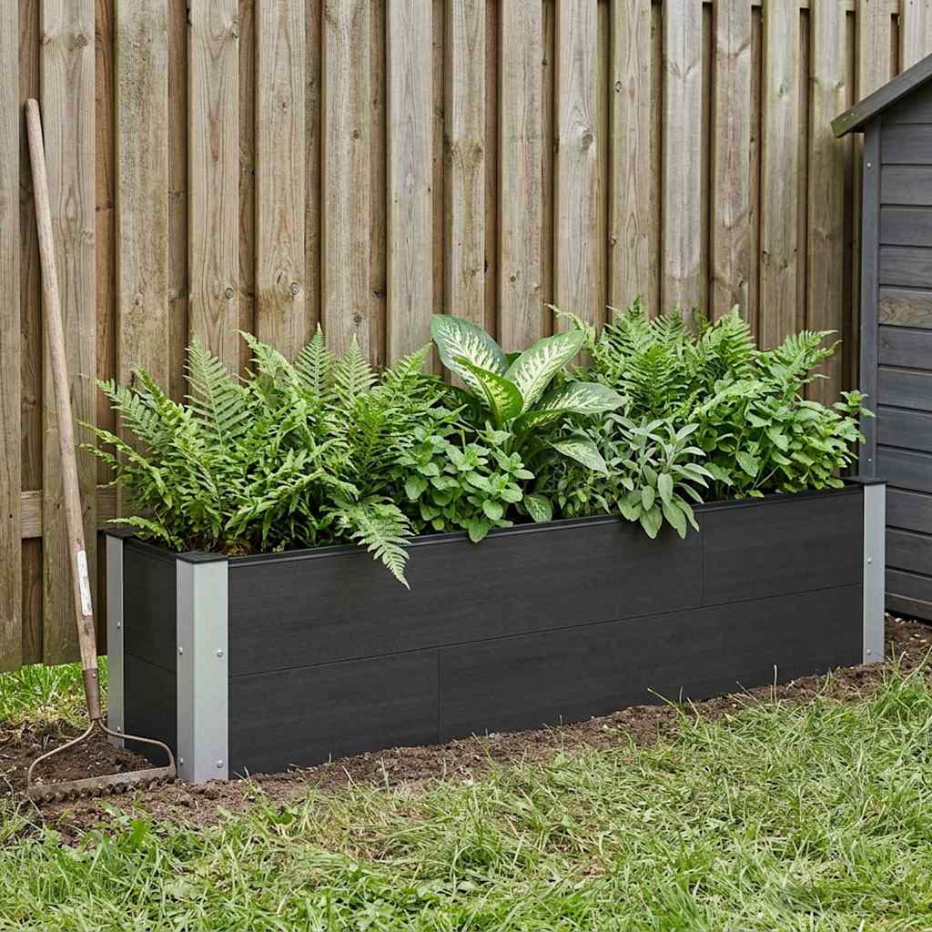 Verhoogde plantenbak Zwart 150 x 30 x 36 cm
