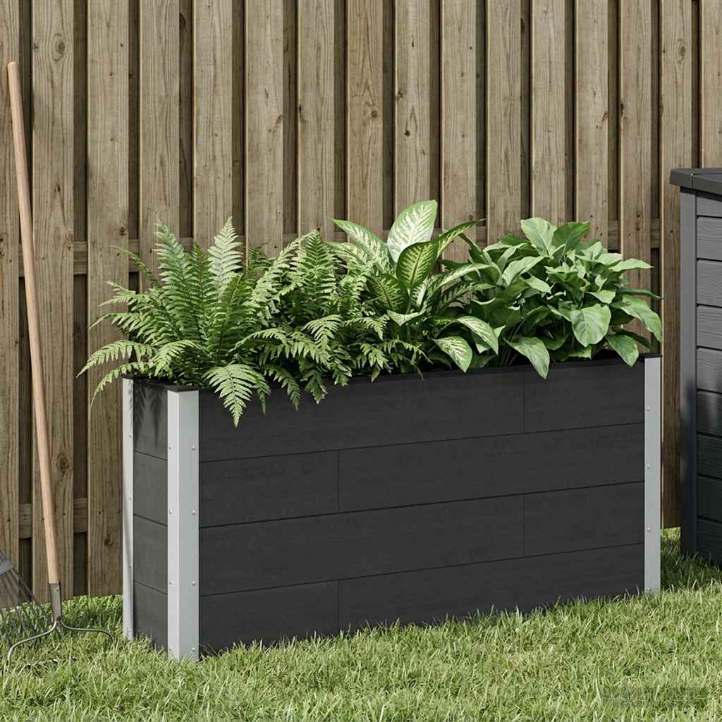 Verhoogde plantenbak Zwart 150 x 30 x 72 cm