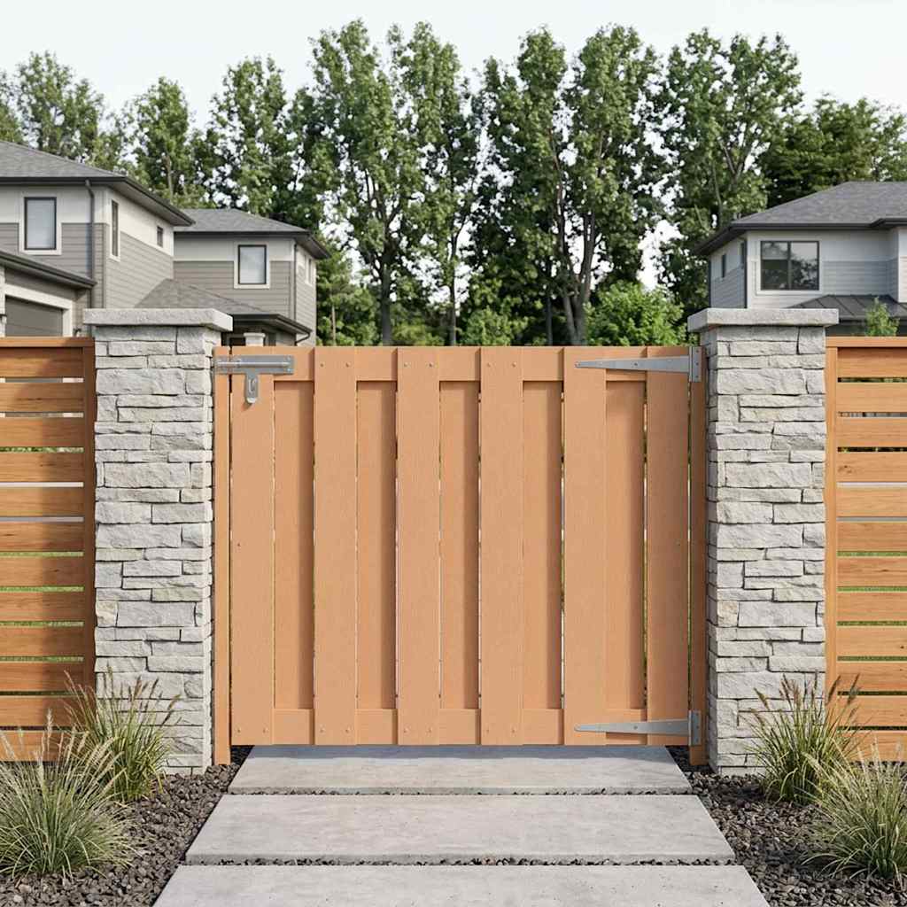 Tuinpoort 100 x 80 cm WPC en Aluminium Bruin