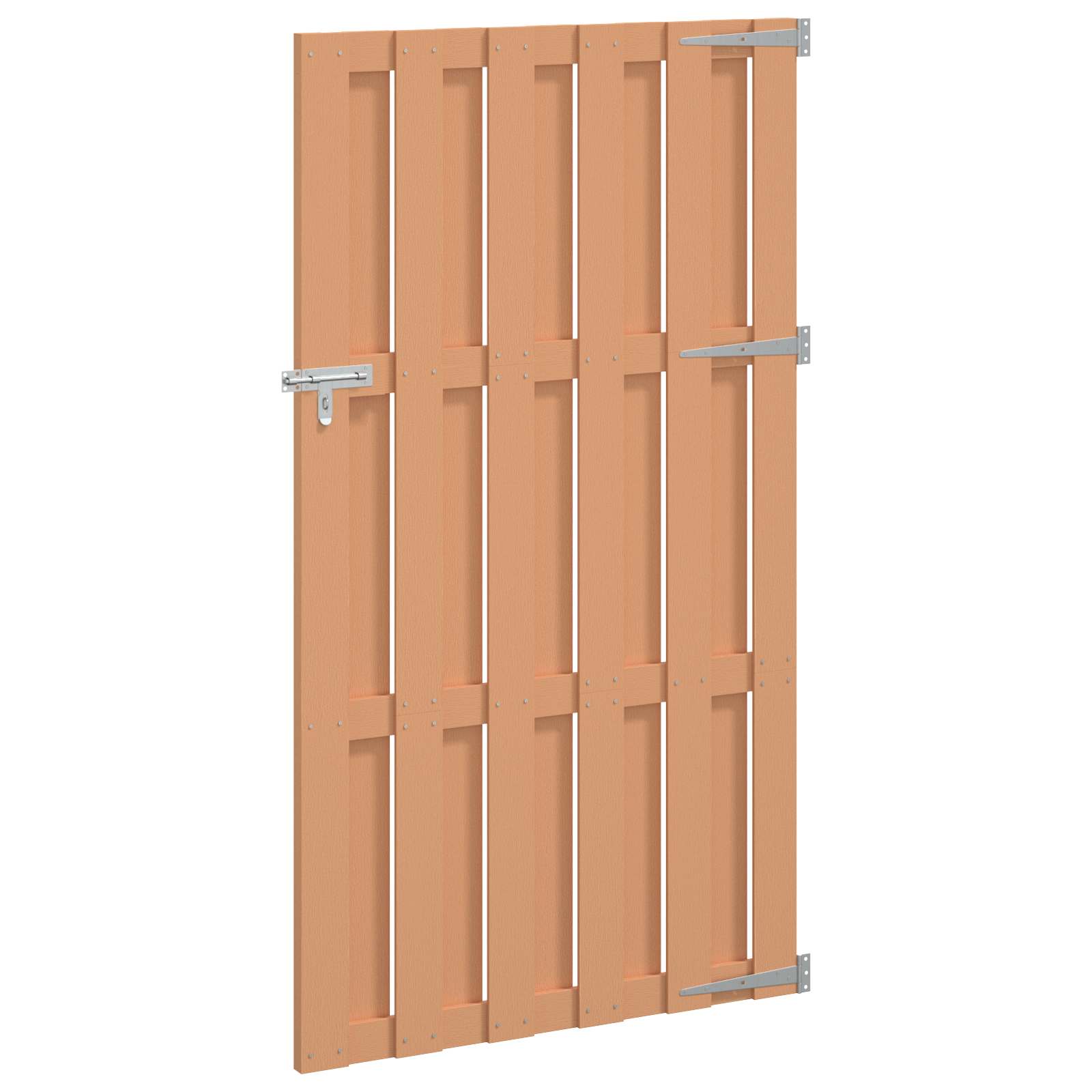Tuinpoort 100 x 180 cm WPC en Aluminium Bruin – afbeelding 2