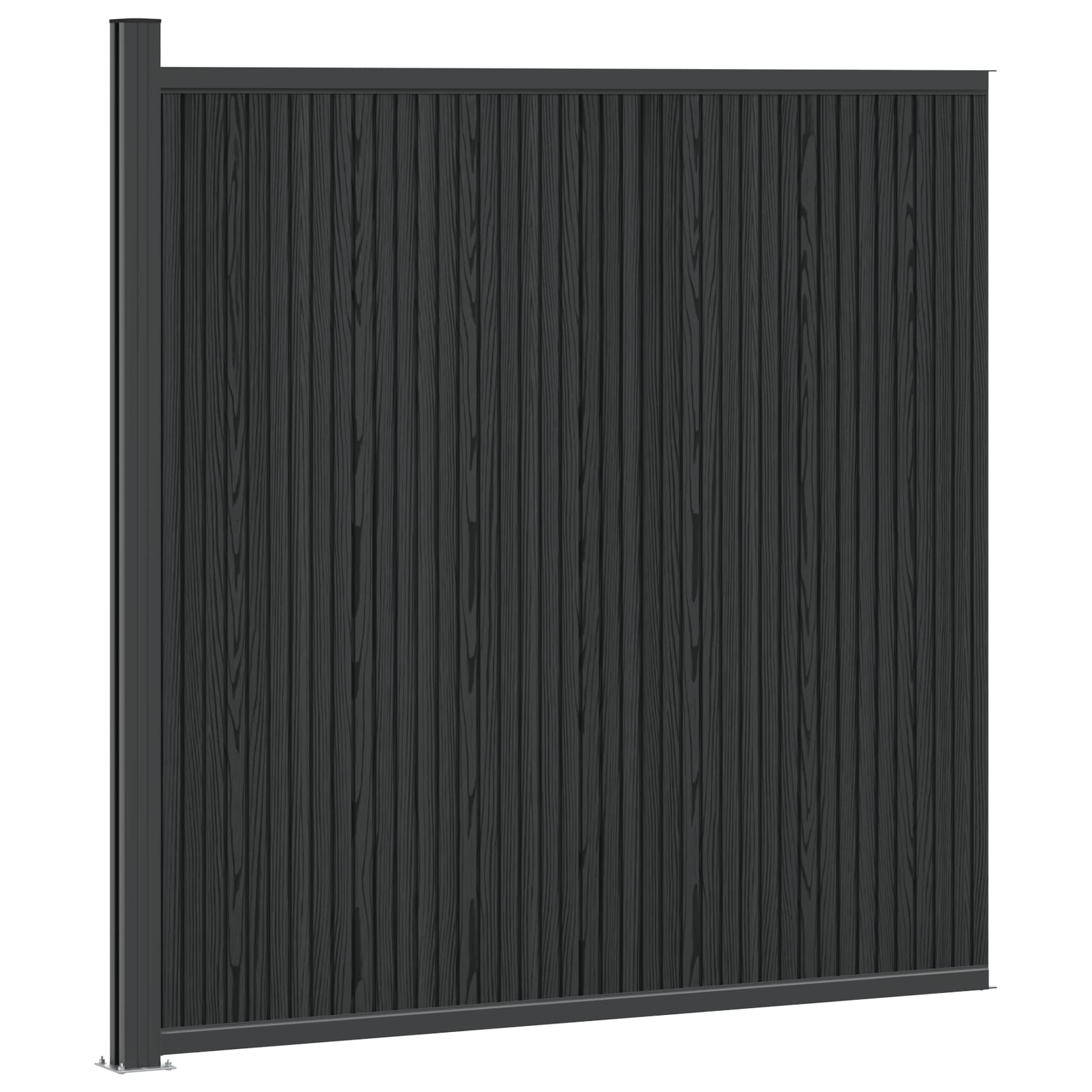 Hekpaneel WPC en Aluminium Zwart – afbeelding 2
