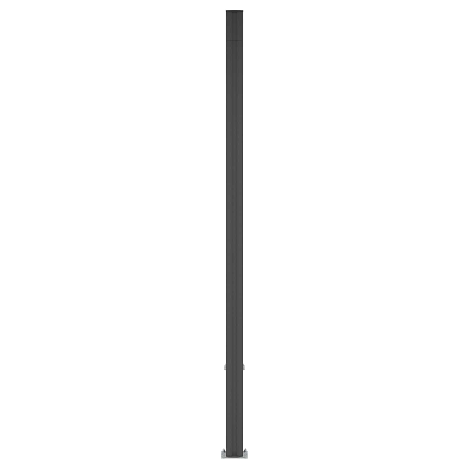 Hekpaneel WPC en Aluminium Zwart – afbeelding 3