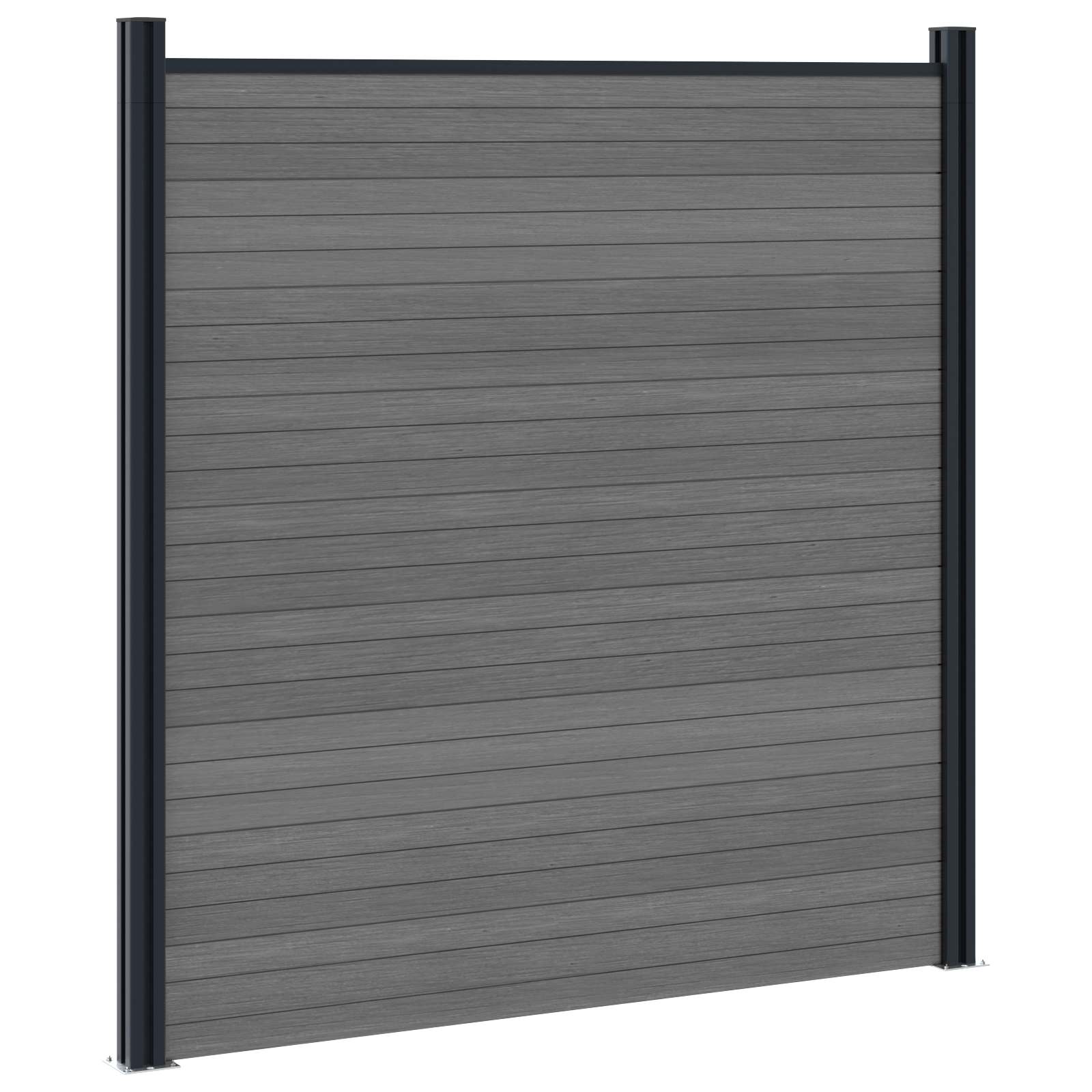 Hekpaneel WPC en Aluminium Grijs – afbeelding 4