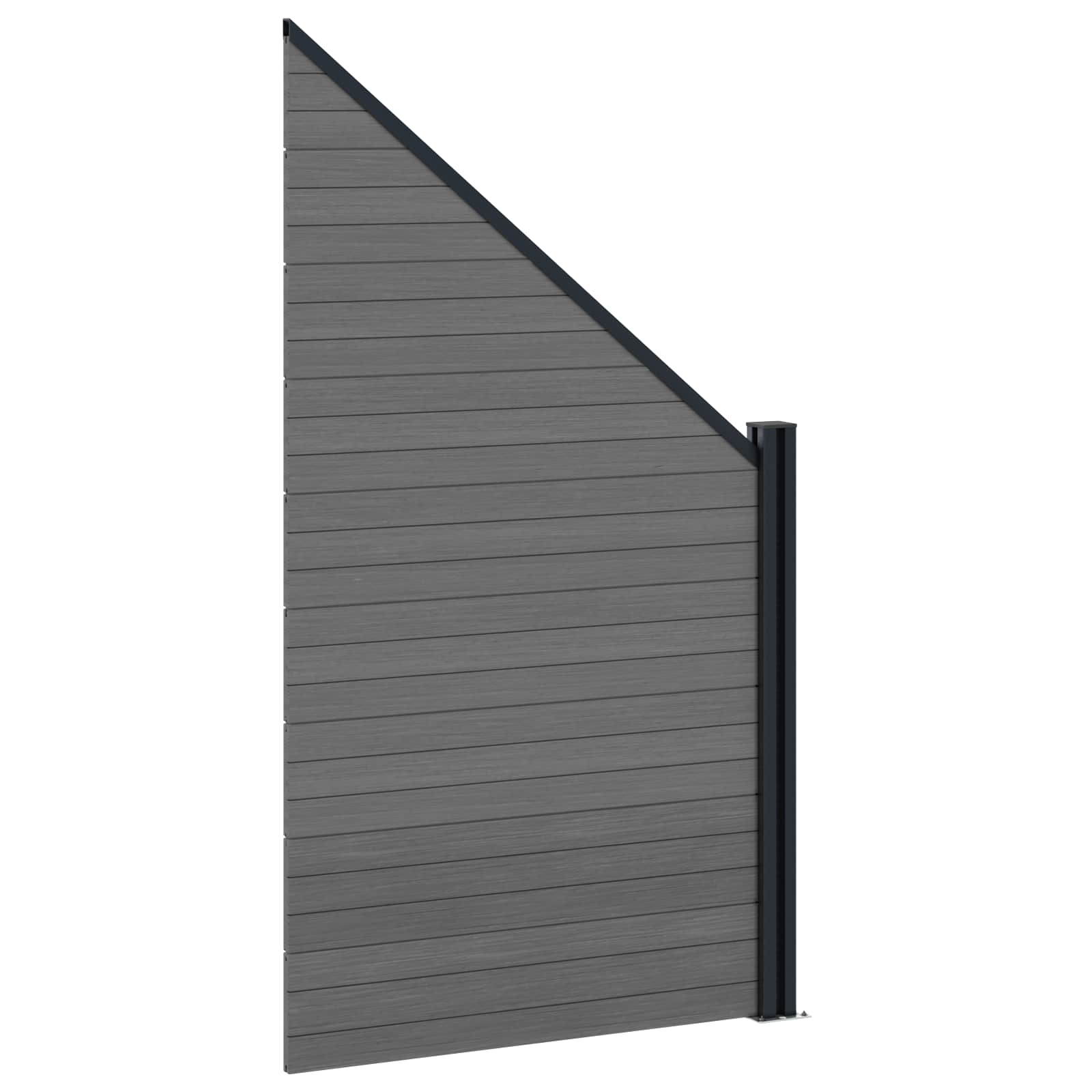 Hekpaneel WPC en Aluminium Grijs – afbeelding 4
