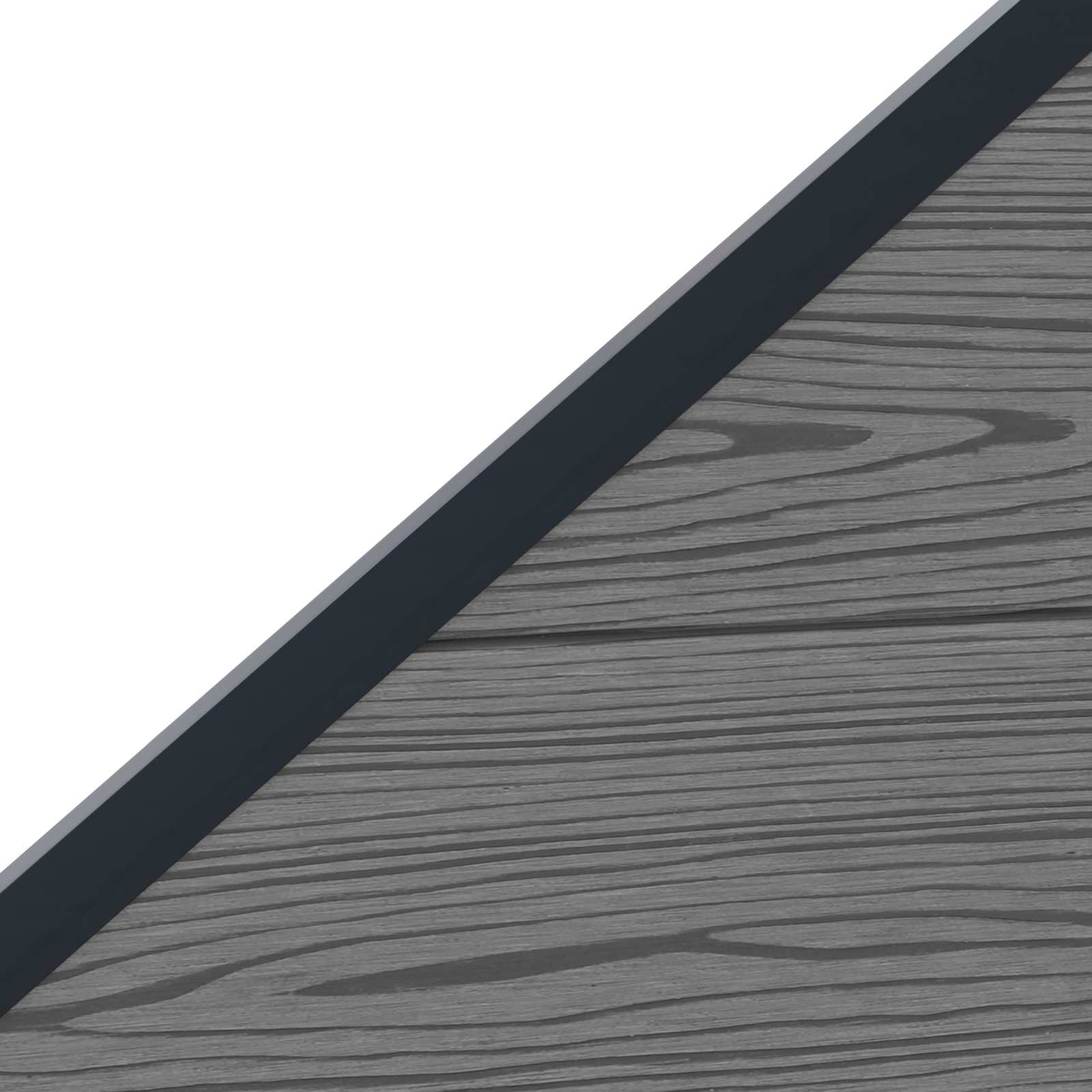 Hekpaneel WPC en Aluminium Grijs – afbeelding 5