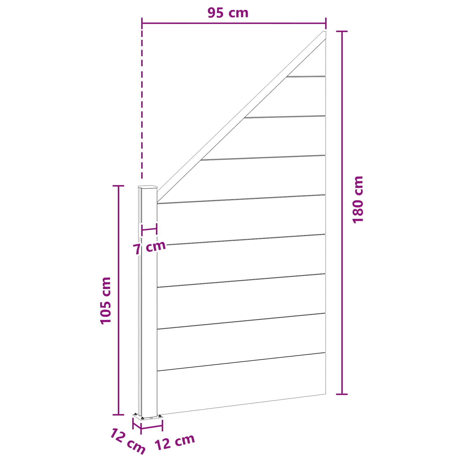 Hekpaneel WPC en Aluminium Grijs – afbeelding 6