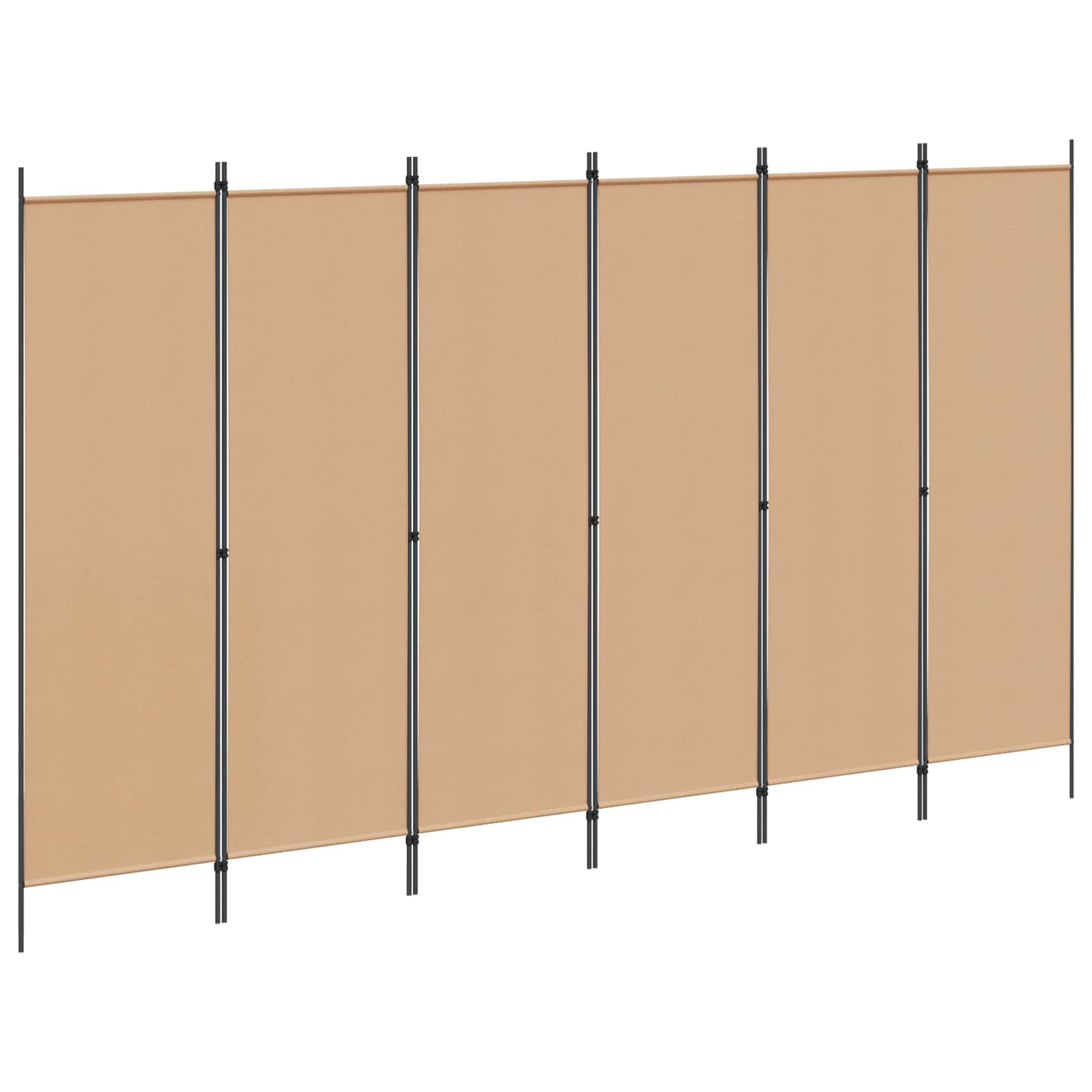 6-Panelen Kamerscherm Beige 300 x 180 cm Stof