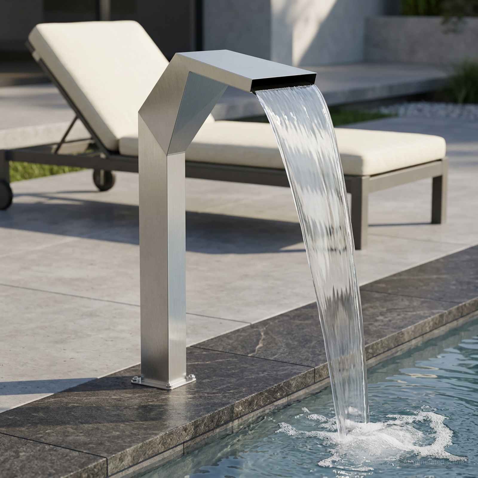 Pool Waterval Roestvrij staal 50 x 30 x 90 cm Zilverkleurig