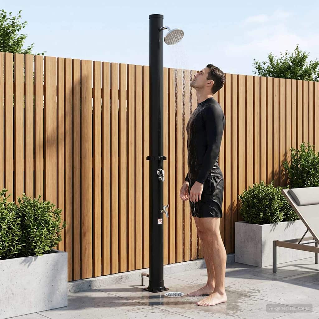 Zonne-douche met douchekop en kraan PVC, ABS, Zinklegering