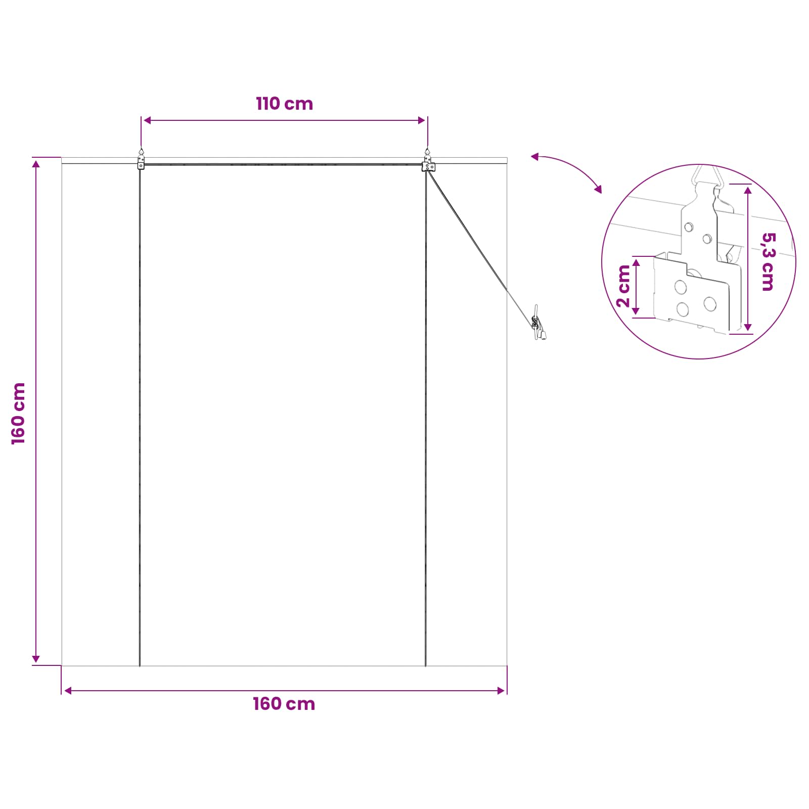 Rolgordijn Naturel 160 x 160 cm Bamboe – afbeelding 8
