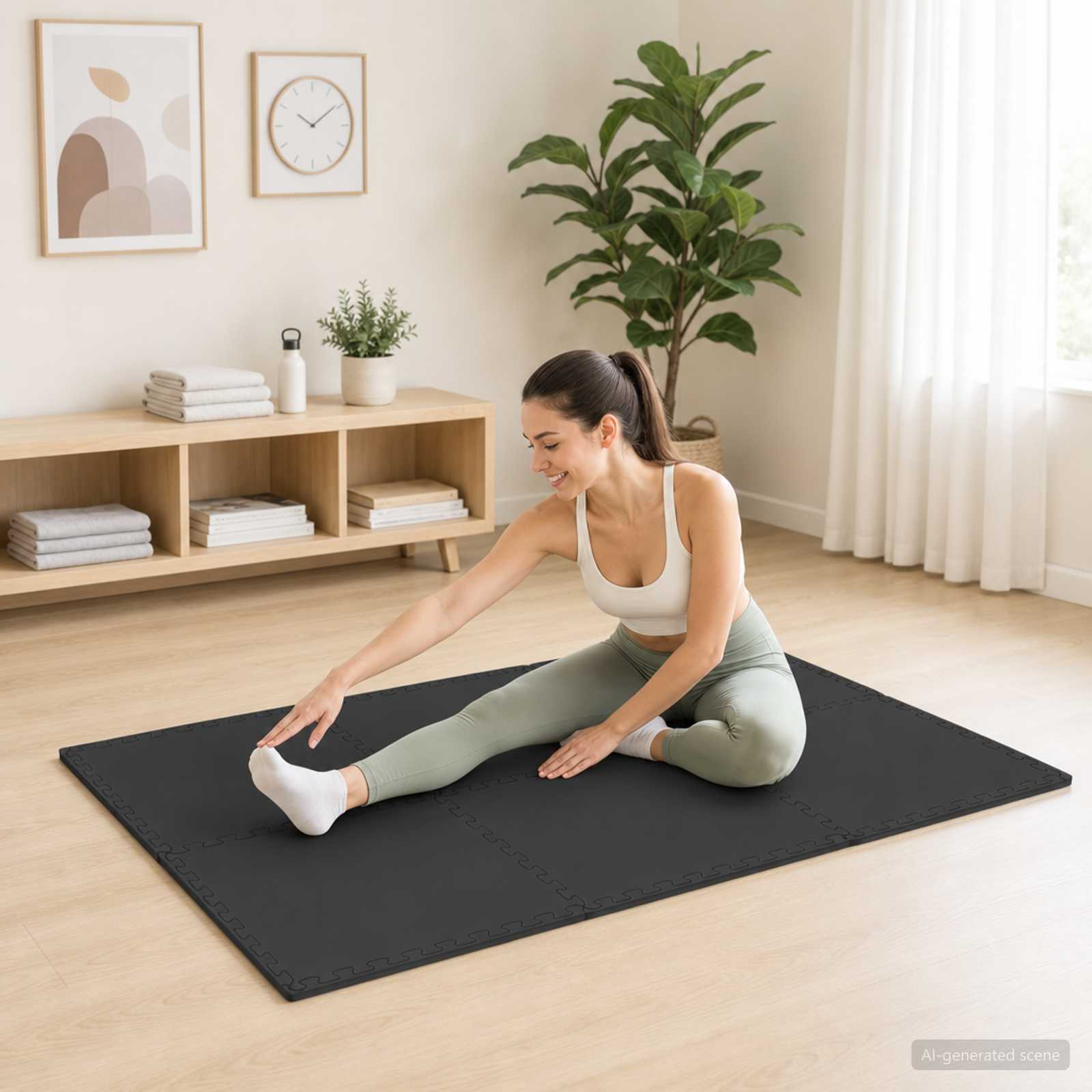 Vloermatten 40 pcs Zwart 14,4 m² EVA Schuim