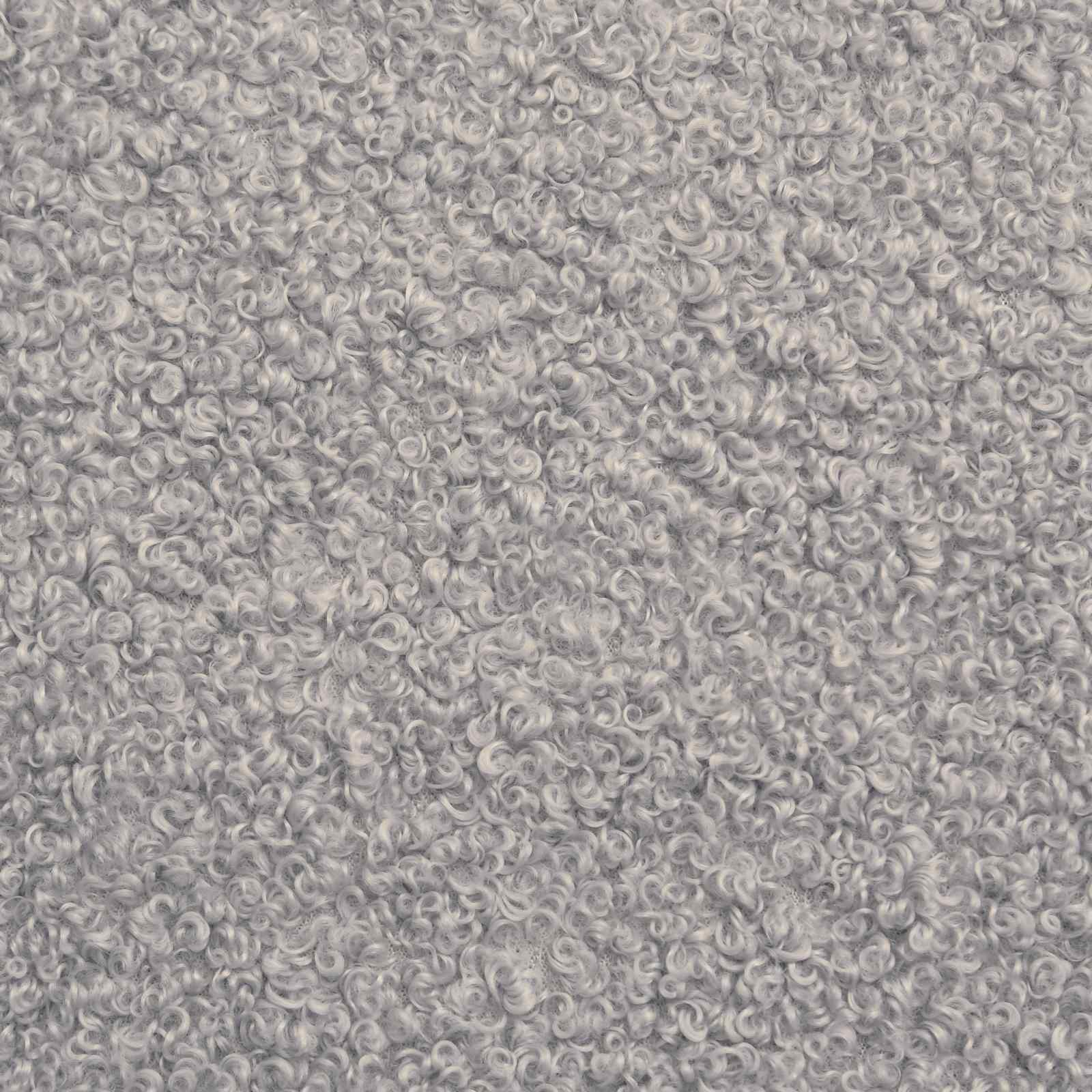 Beklede bank met rugleuning Lichtgrijs 110 x 60 x 76 cm Bouclé – afbeelding 7