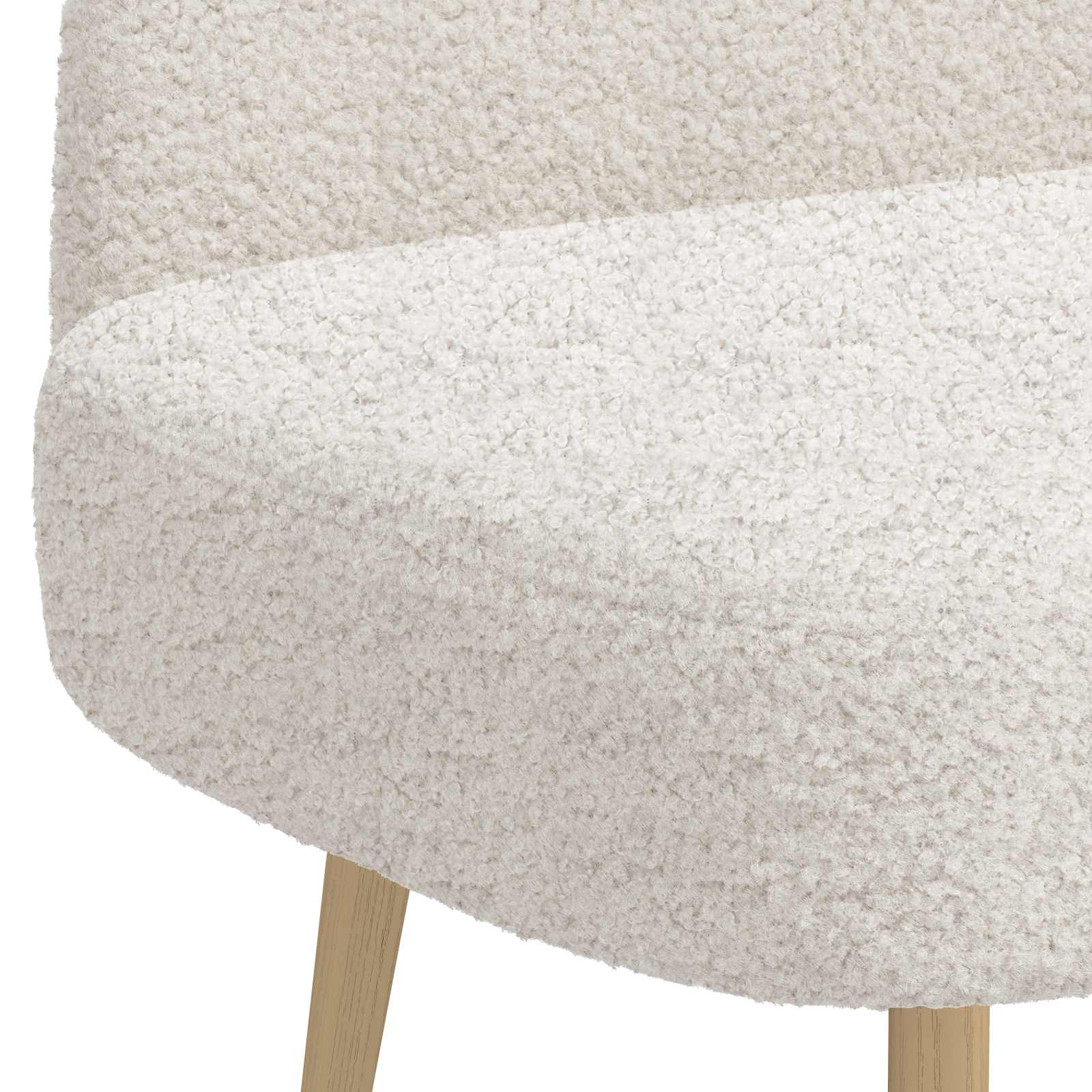 Beklede bank met rugleuning Crèmekleurig 110 x 60 x 76 cm – afbeelding 5