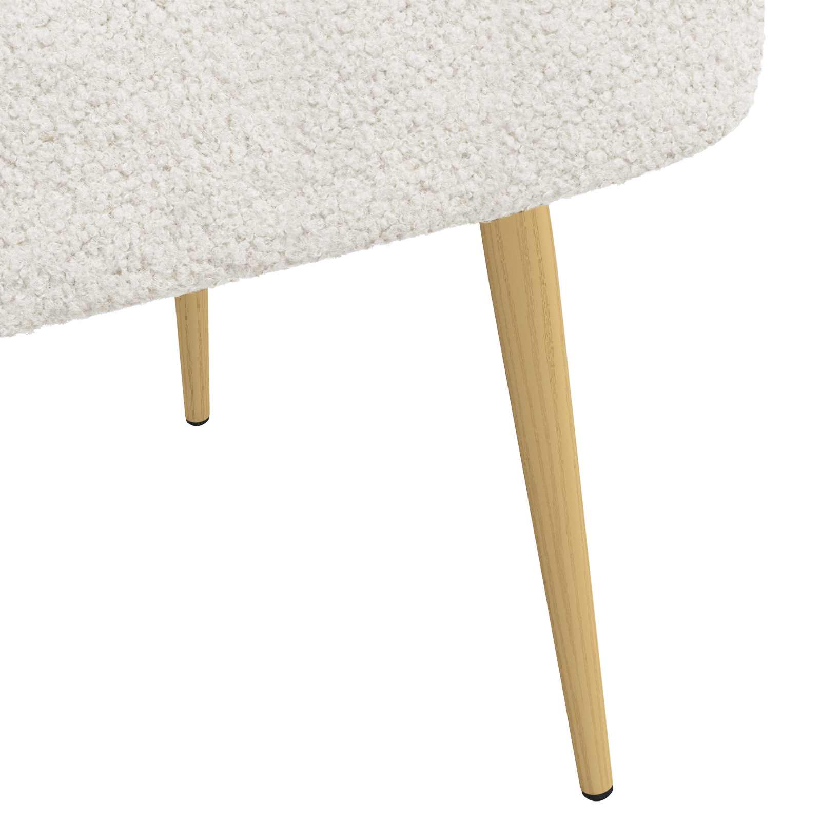 Beklede bank met rugleuning Crèmekleurig 110 x 60 x 76 cm – afbeelding 6