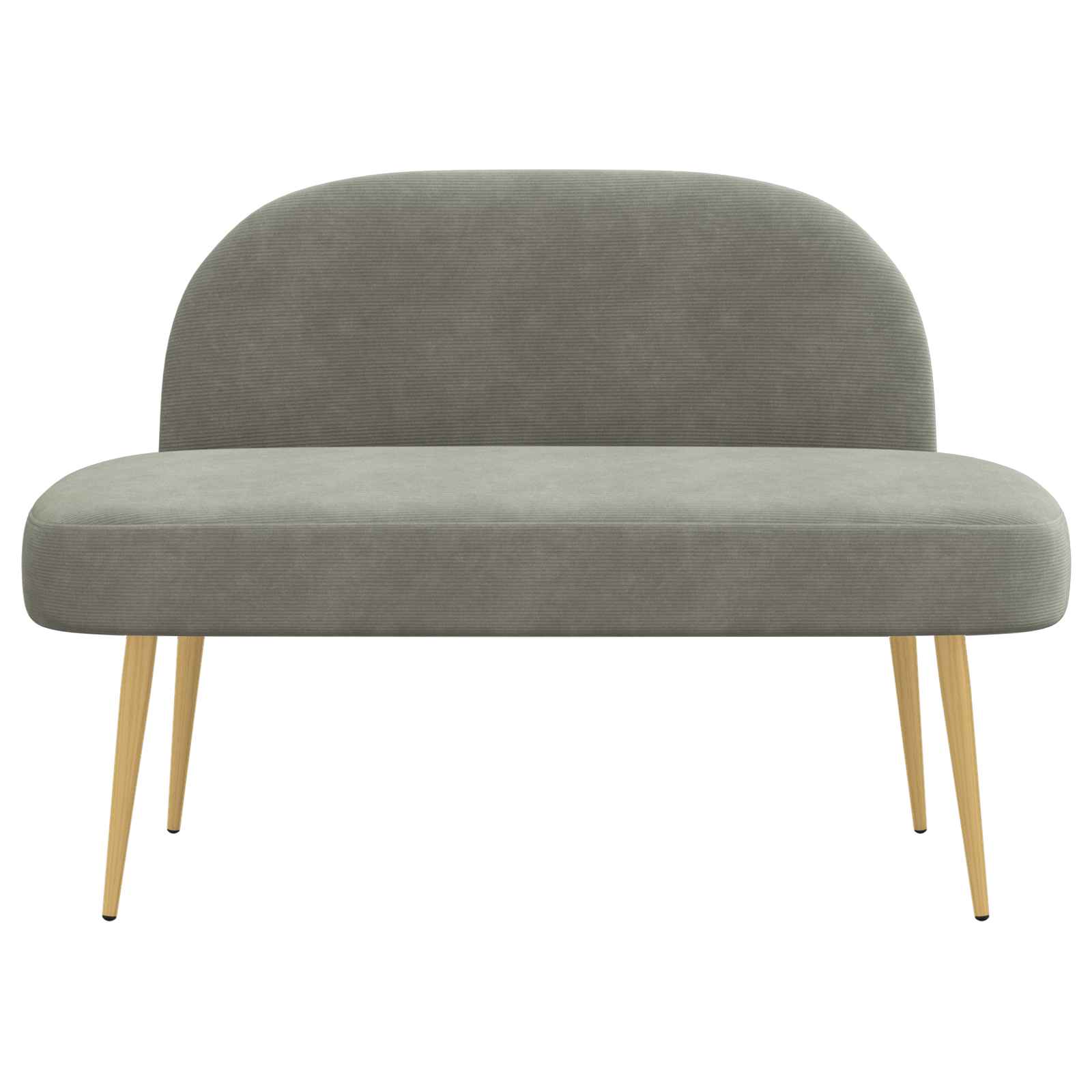 Beklede bank met rugleuning Lichtgrijs 110 x 60 x 76 cm – afbeelding 3