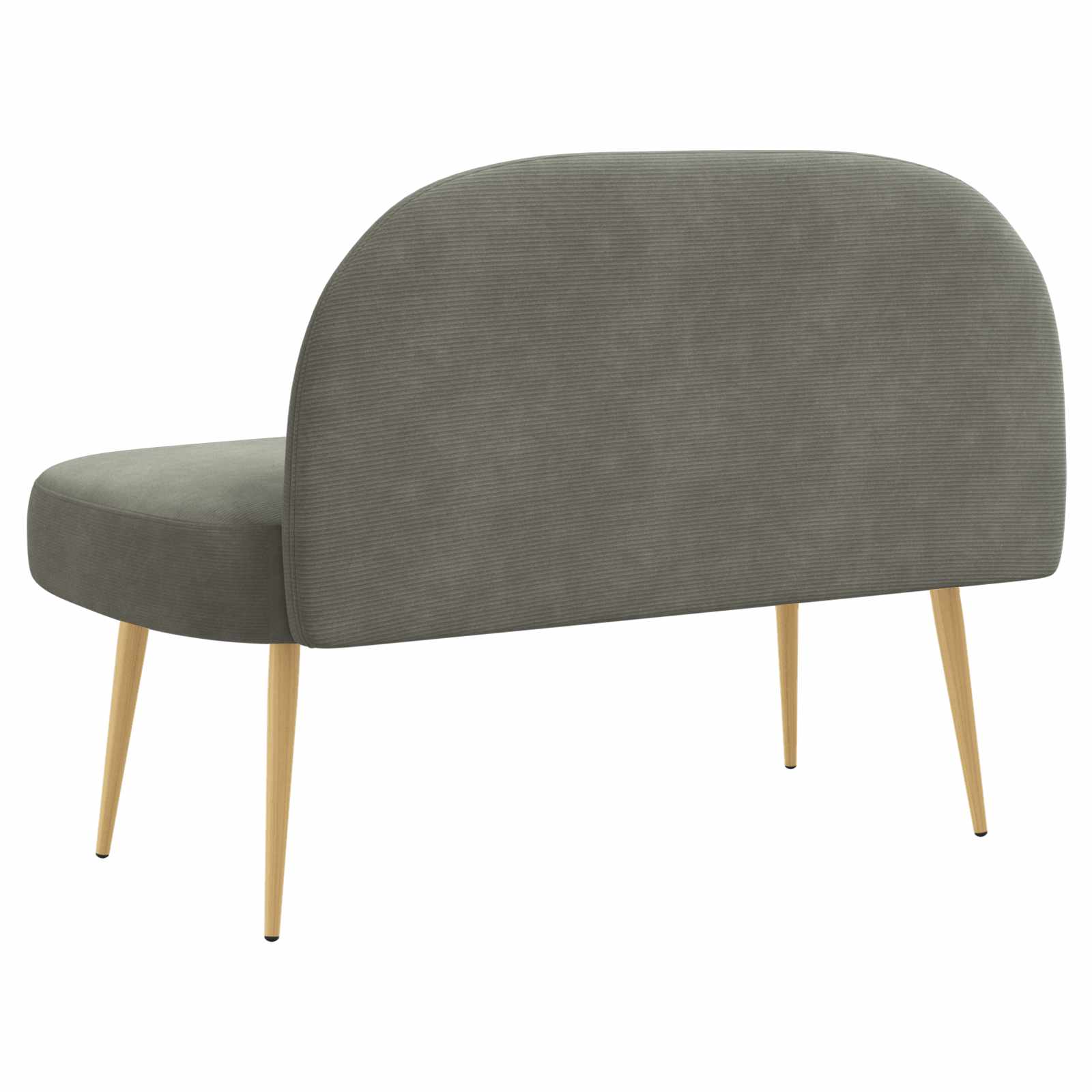 Beklede bank met rugleuning Lichtgrijs 110 x 60 x 76 cm – afbeelding 4