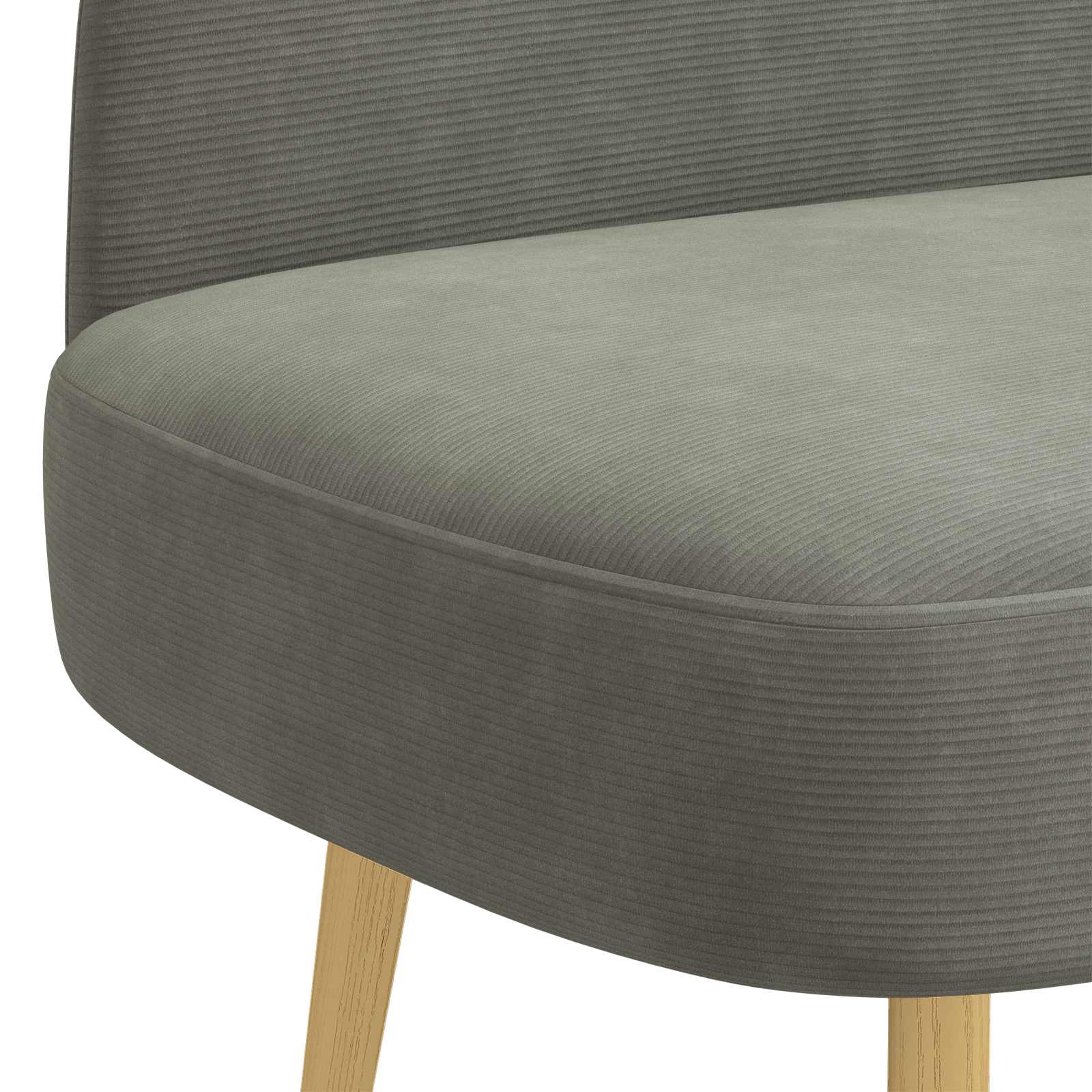 Beklede bank met rugleuning Lichtgrijs 110 x 60 x 76 cm – afbeelding 5