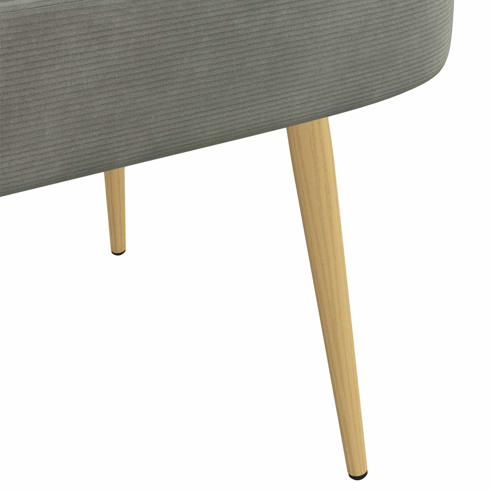 Beklede bank met rugleuning Lichtgrijs 110 x 60 x 76 cm – afbeelding 6