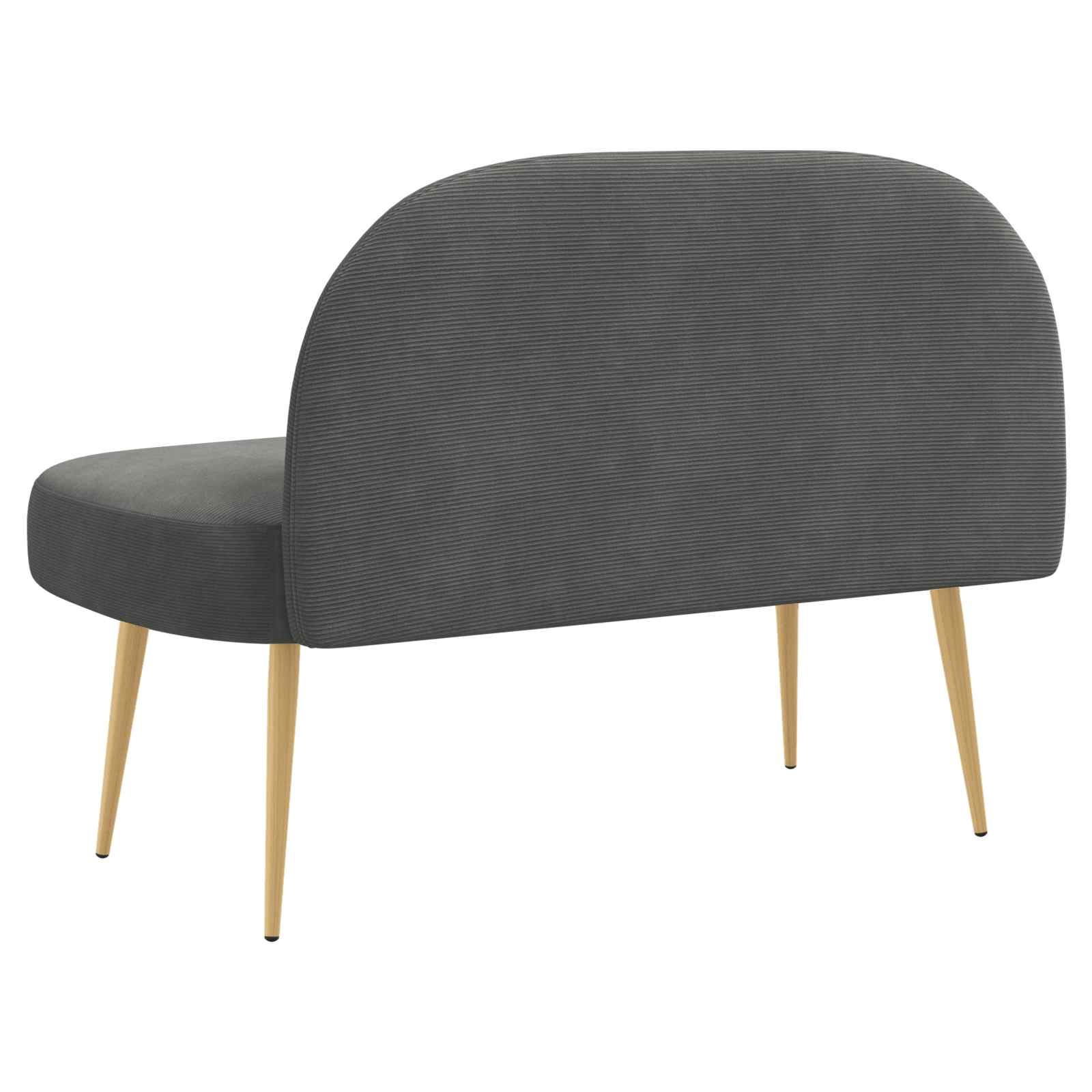 Beklede bank met rugleuning Donkergrijs 110 x 60 x 76 cm – afbeelding 4