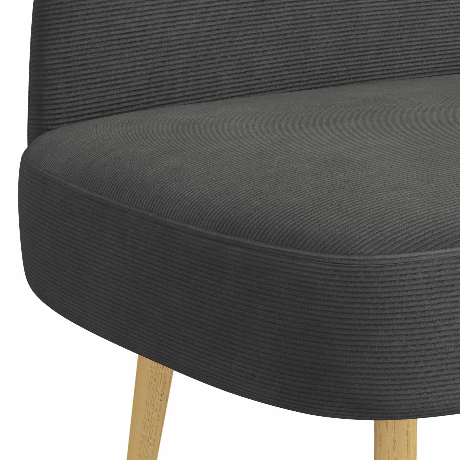 Beklede bank met rugleuning Donkergrijs 110 x 60 x 76 cm – afbeelding 5