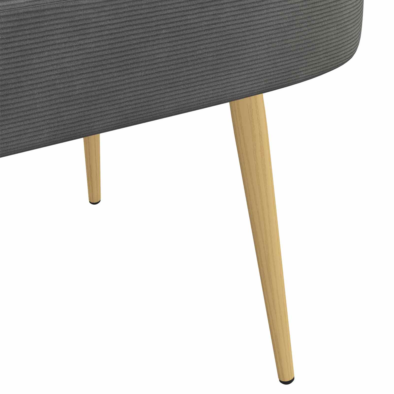 Beklede bank met rugleuning Donkergrijs 110 x 60 x 76 cm – afbeelding 6