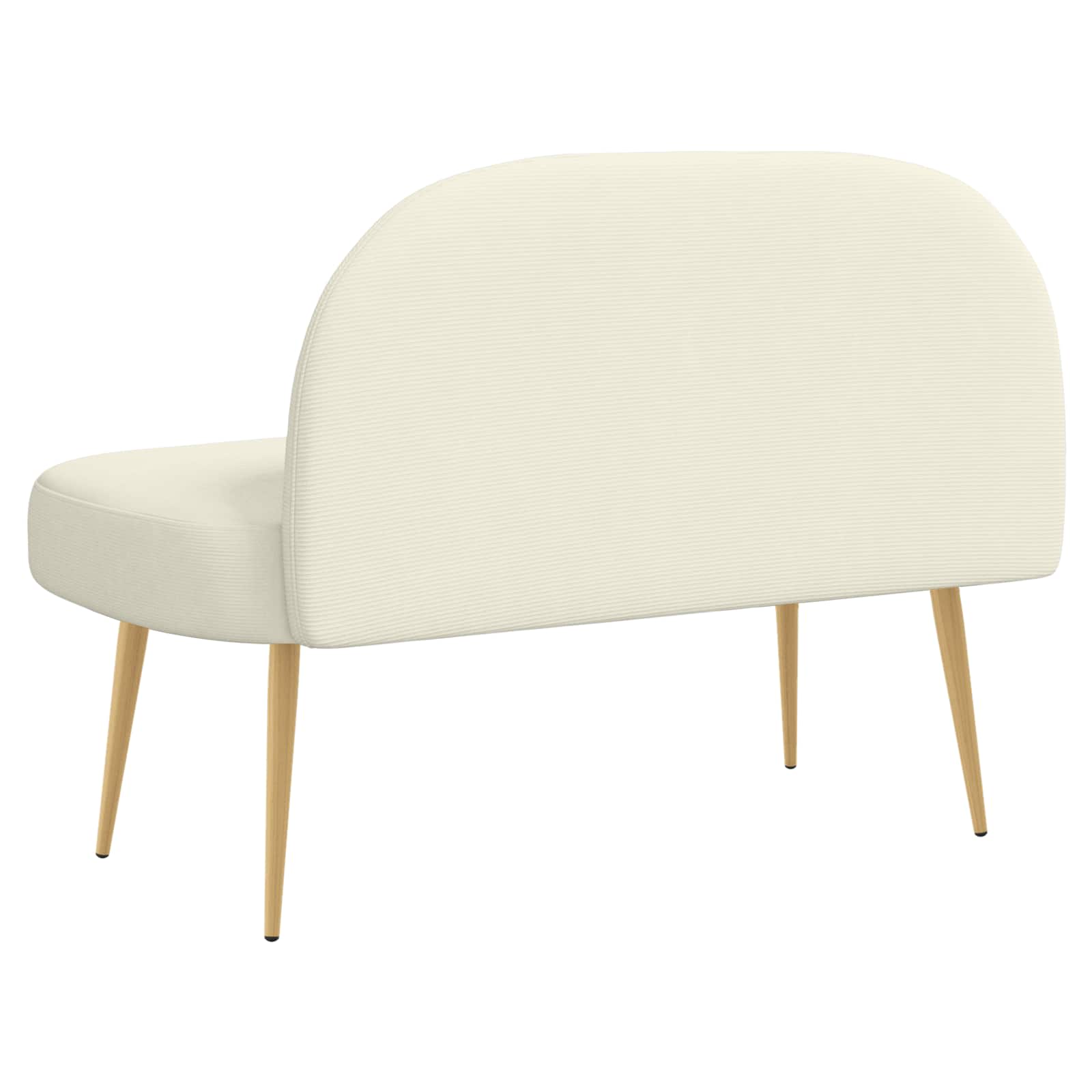 Beklede bank met rugleuning Crèmekleurig 110 x 60 x 76 cm – afbeelding 4
