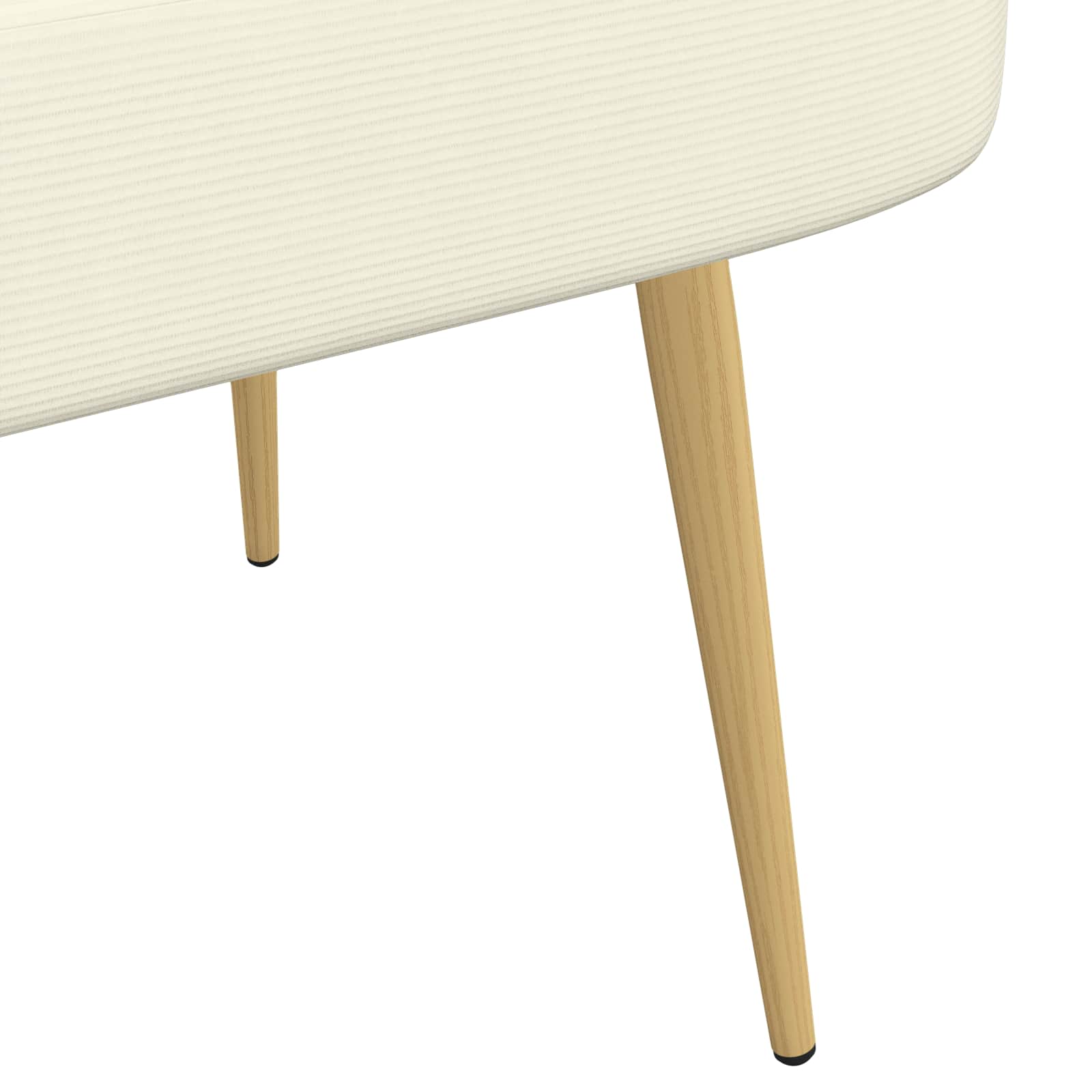 Beklede bank met rugleuning Crèmekleurig 110 x 60 x 76 cm – afbeelding 6