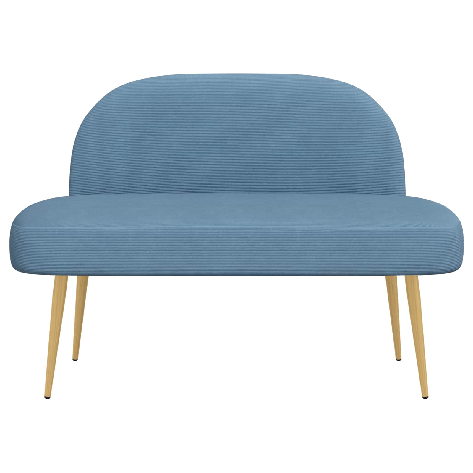 Beklede bank met rugleuning Blauw 110 x 60 x 76 cm Katoen Stof – afbeelding 3