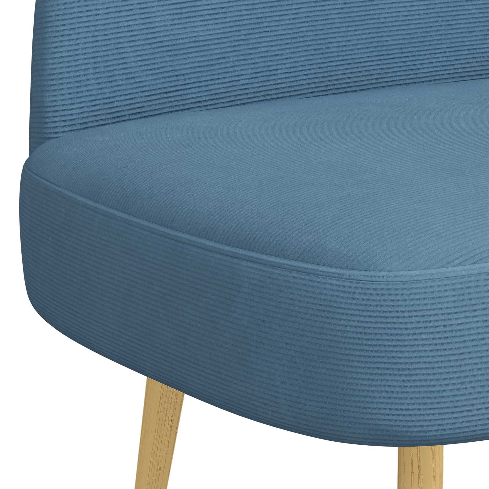 Beklede bank met rugleuning Blauw 110 x 60 x 76 cm Katoen Stof – afbeelding 5
