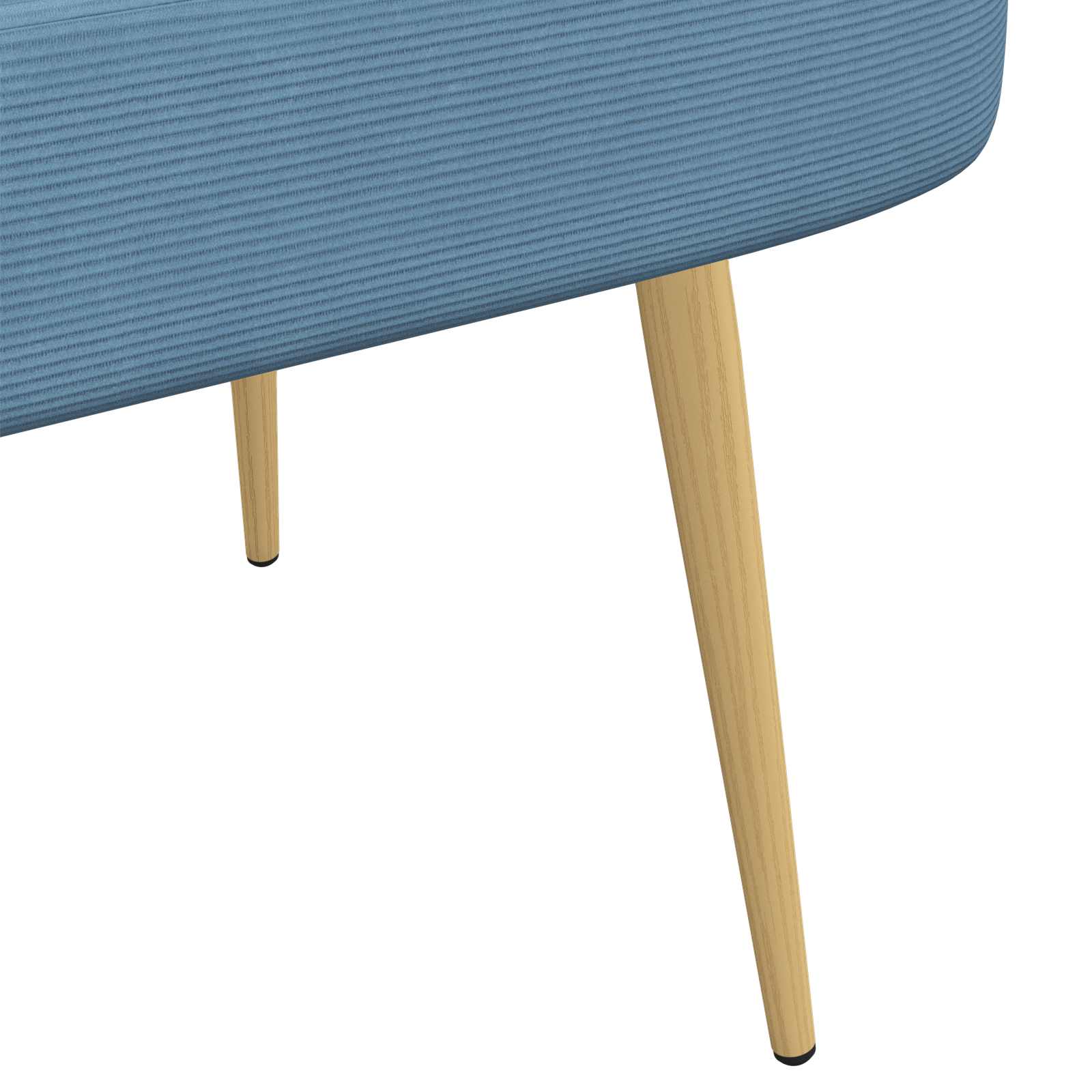 Beklede bank met rugleuning Blauw 110 x 60 x 76 cm Katoen Stof – afbeelding 6