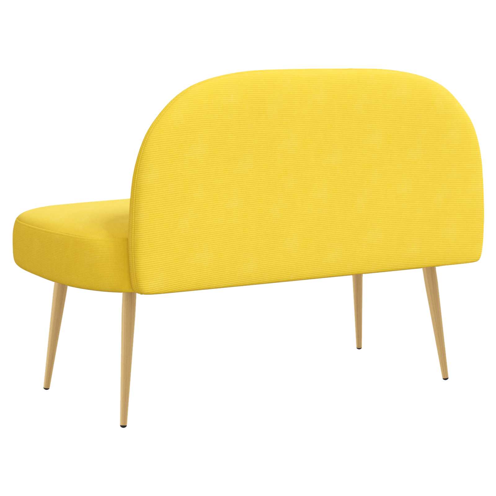 Beklede bank met rugleuning Lichtgeel 110 x 60 x 76 cm – afbeelding 4