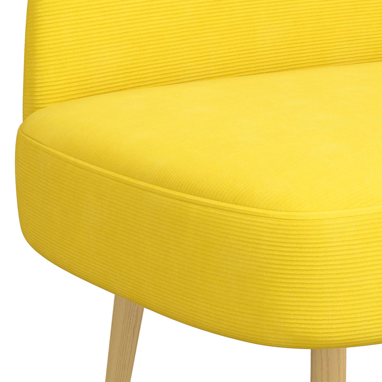 Beklede bank met rugleuning Lichtgeel 110 x 60 x 76 cm – afbeelding 5